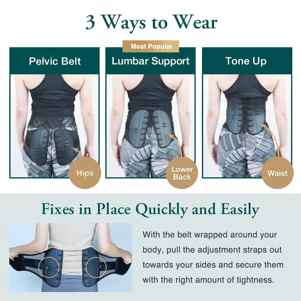 Lumbar Disc Support, Compression Rope Support, Lumbar Support, Men'S and Women'S Breathable Mesh Waist Protection, Adult Gift